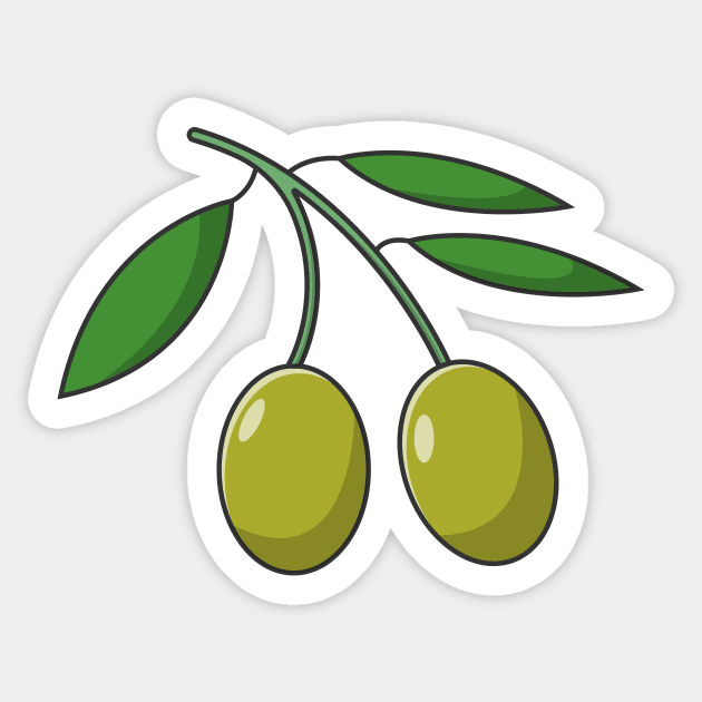 Olive Fruit Sticker by KH Studio